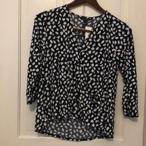 41 Hawthorn Navy & White Surplice Top